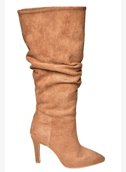 Taba Süet İnce Topuklu Kadın Çizme L404868002 - Görsel 7