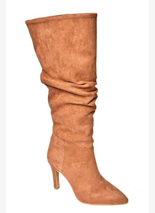 Taba Süet İnce Topuklu Kadın Çizme L404868002 - Görsel 8
