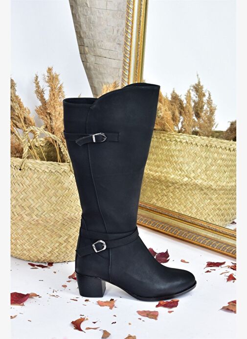 Siyah Alçak Topuklu Günlük Kadın Çizme L674230009 - Görsel 6