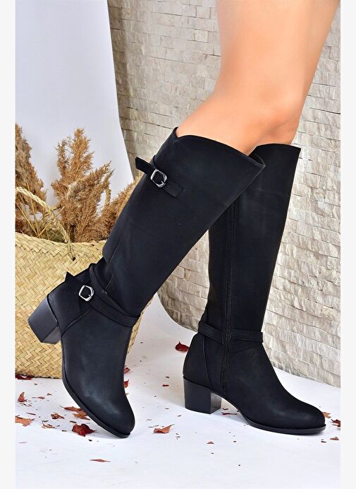 Siyah Alçak Topuklu Günlük Kadın Çizme L674230009 - Görsel 3