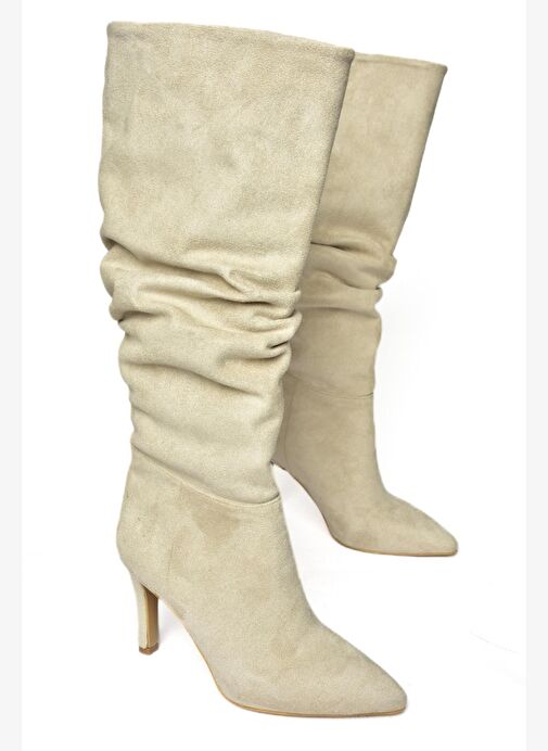 Ten Süet İnce Topuklu Kadın Çizme L404868002 - Görsel 6