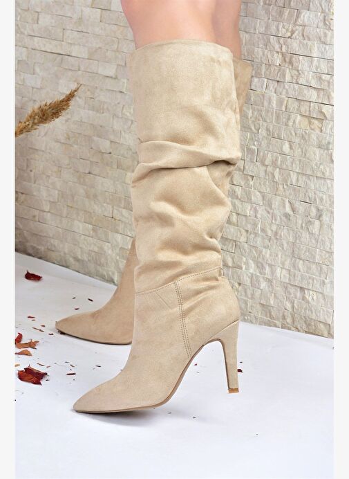 Ten Süet İnce Topuklu Kadın Çizme L404868002 - Görsel 5