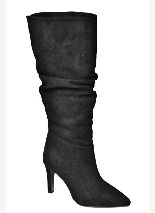 Siyah Süet İnce Topuklu Kadın Çizme L404868002 - Görsel 7