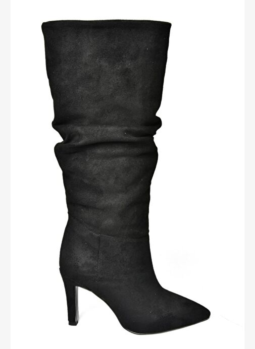 Siyah Süet İnce Topuklu Kadın Çizme L404868002 - Görsel 6