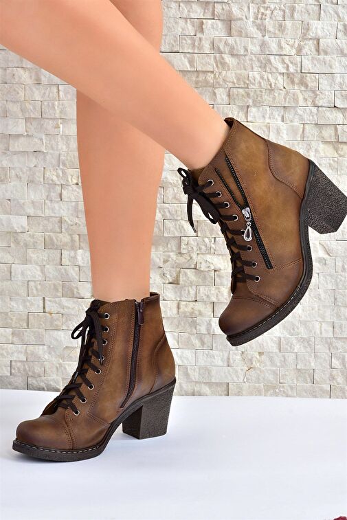 Vizon Kalın Topuklu Kadın Bot C674150209 - Görsel 2