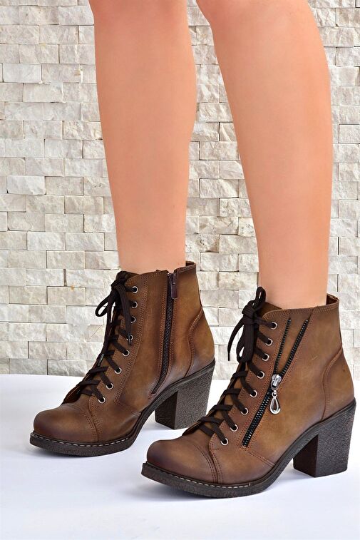 Vizon Kalın Topuklu Kadın Bot C674150209 - Görsel 3