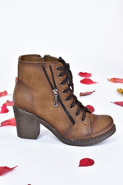 Vizon Kalın Topuklu Kadın Bot C674150209 - Görsel 5