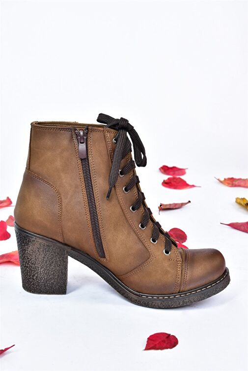 Vizon Kalın Topuklu Kadın Bot C674150209 - Görsel 7