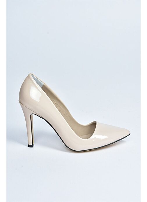 Fox Shoes Bej Kadın Rugan Stiletto 8178 - Görsel 8
