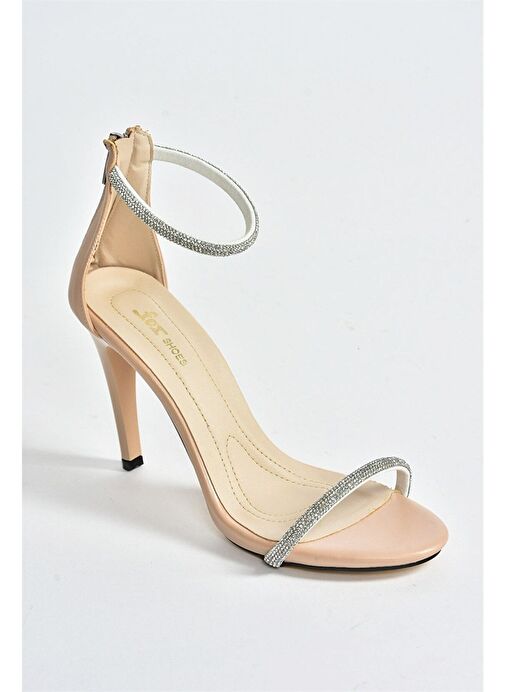 Ten Tek Bant Taşlı Kadın Abiye Ayakkabı M251800009 - Görsel 6