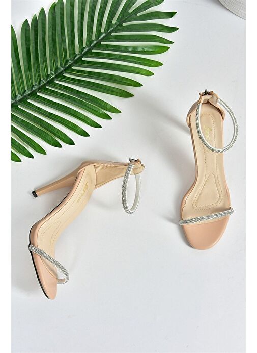 Ten Tek Bant Taşlı Kadın Abiye Ayakkabı M251800009 - Görsel 7