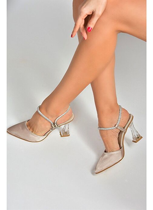 Ten Saten Kumaş Kadın Abiye Topuklu Ayakkabı M246066904 - Görsel 5