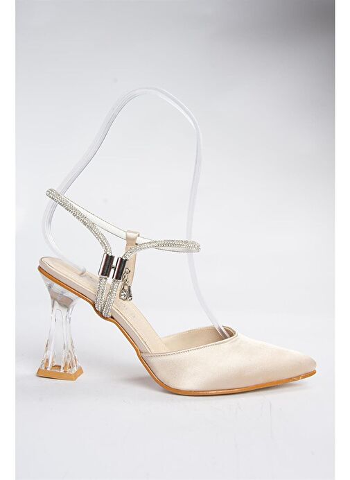 Ten Saten Kumaş Kadın Abiye Topuklu Ayakkabı M246066904 - Görsel 8