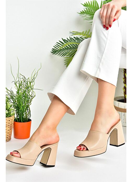 Ten Kalın Topuklu Kadın Terlik M404100409 - Görsel 2