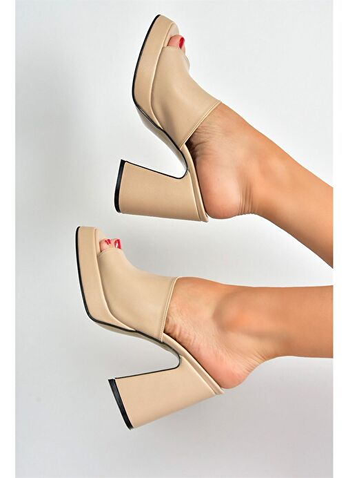 Ten Kalın Topuklu Kadın Terlik M404100409 - Görsel 3