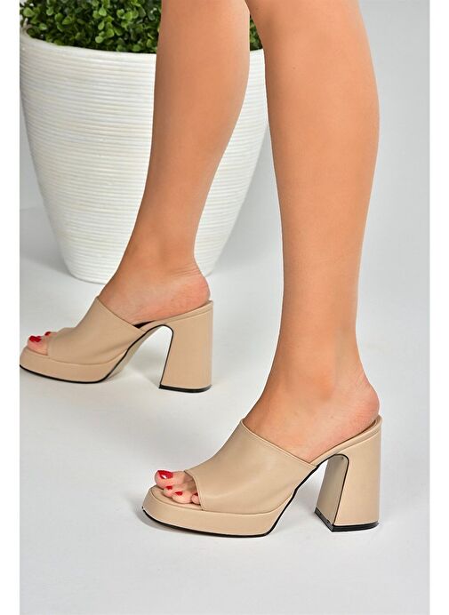 Ten Kalın Topuklu Kadın Terlik M404100409 - Görsel 4