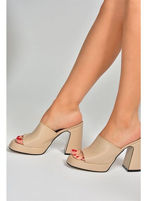 Ten Kalın Topuklu Kadın Terlik M404100409 - Görsel 5