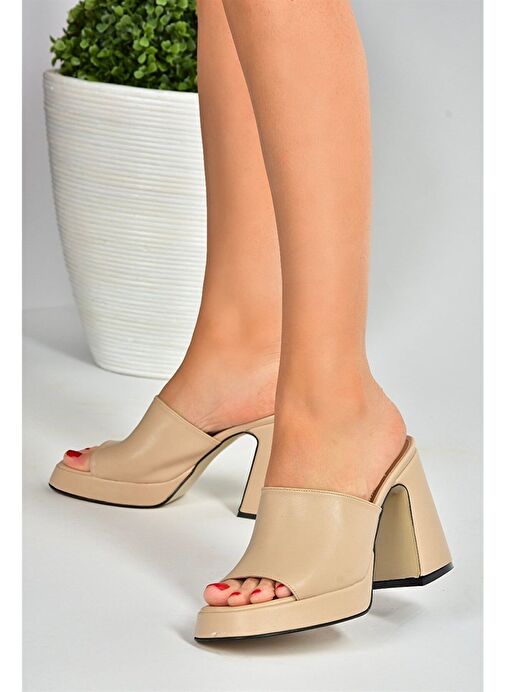 Ten Kalın Topuklu Kadın Terlik M404100409 - Görsel 6