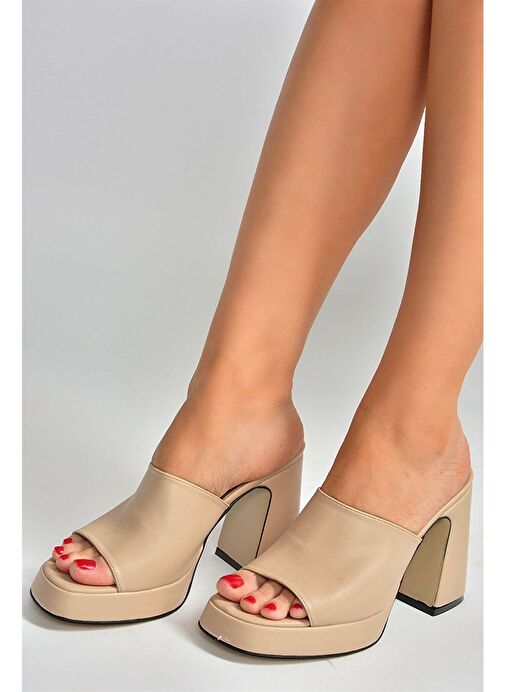 Ten Kalın Topuklu Kadın Terlik M404100409 - Görsel 7