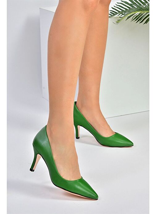 Fox Shoes Yeşil Kadın Stiletto 8321 - Görsel 3
