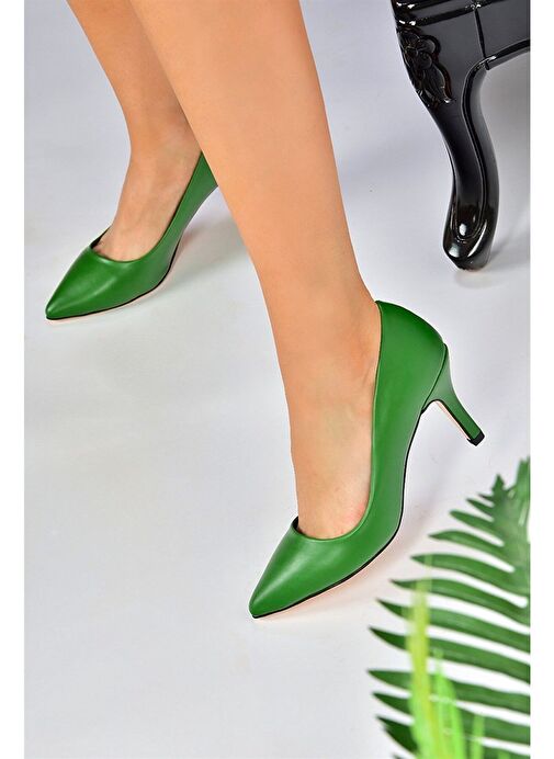 Fox Shoes Yeşil Kadın Stiletto 8321 - Görsel 5