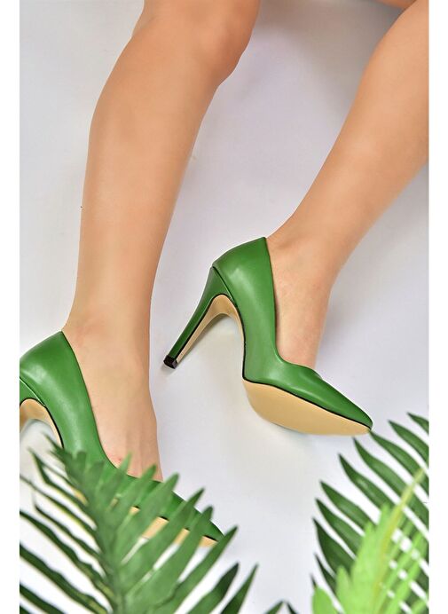 Yeşil İnce Topuklu Kadın Stiletto L253971509 - Görsel 3