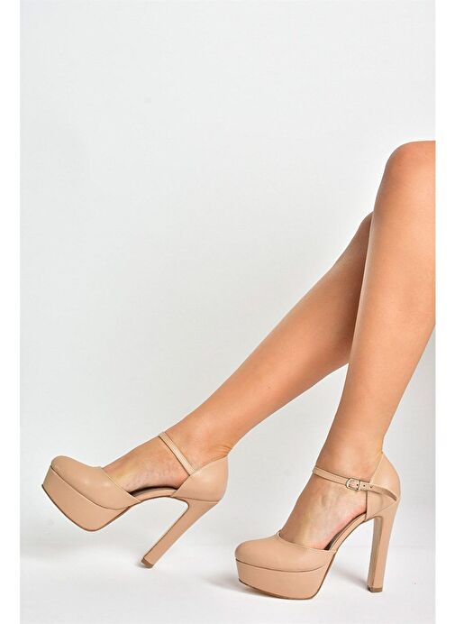 Ten Platform Kalın Yüksek Topuklu Kadın Ayakkabı M246002109 - Görsel 3