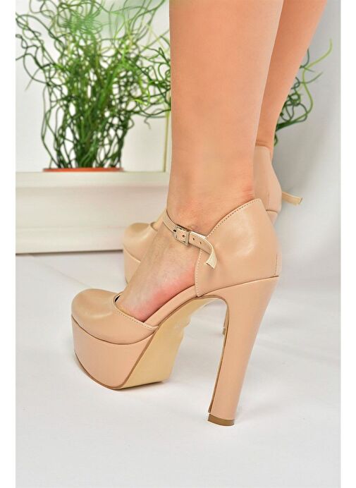 Ten Platform Kalın Yüksek Topuklu Kadın Ayakkabı M246002109 - Görsel 5