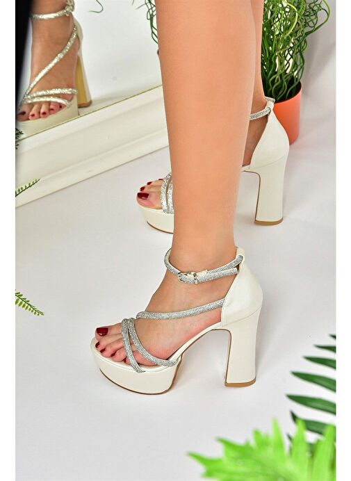 Fox Shoes Sedef Kadın Platform Topuklu Abiye Ayakkabı 8371 - Görsel 2