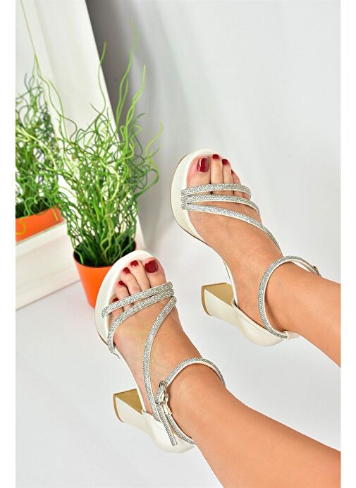 Fox Shoes Sedef Kadın Platform Topuklu Abiye Ayakkabı 8371 - Görsel 6
