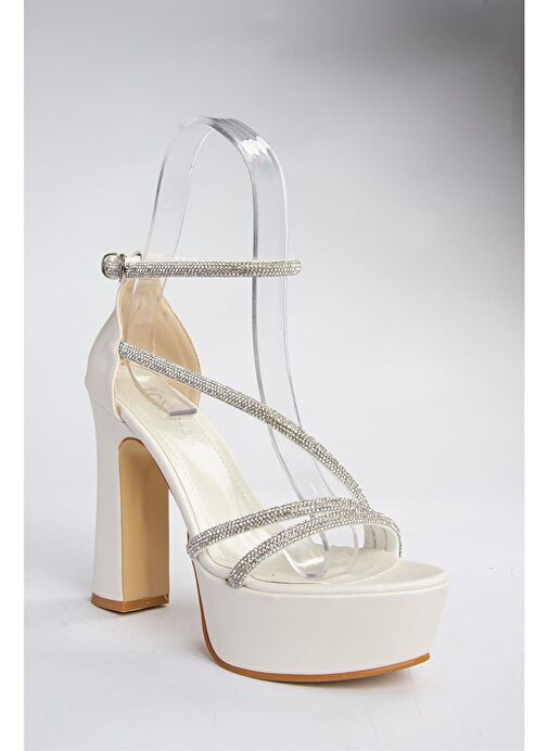 Fox Shoes Sedef Kadın Platform Topuklu Abiye Ayakkabı 8371 - Görsel 7