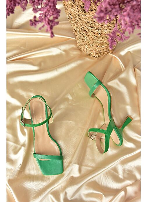 Yeşil Tek Bant Topuklu Ayakkabı M427671209 - Görsel 8