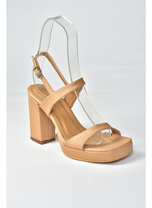 Ten Kalın Platform Topuklu Kadın Ayakkabı M282062309 - Görsel 7