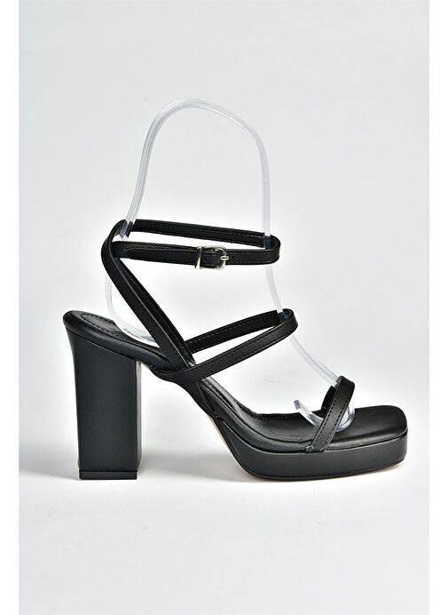 Siyah Kalın Topuklu Günlük Kadın Ayakkabı M282462709 - Görsel 8