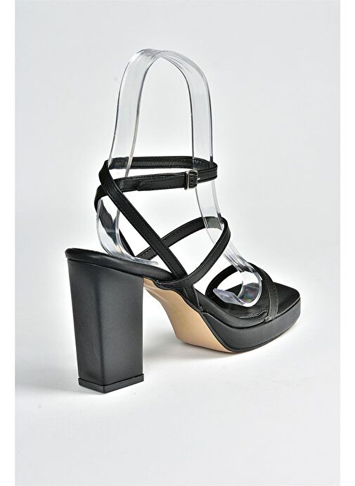 Siyah Kalın Topuklu Günlük Kadın Ayakkabı M282462709 - Görsel 9