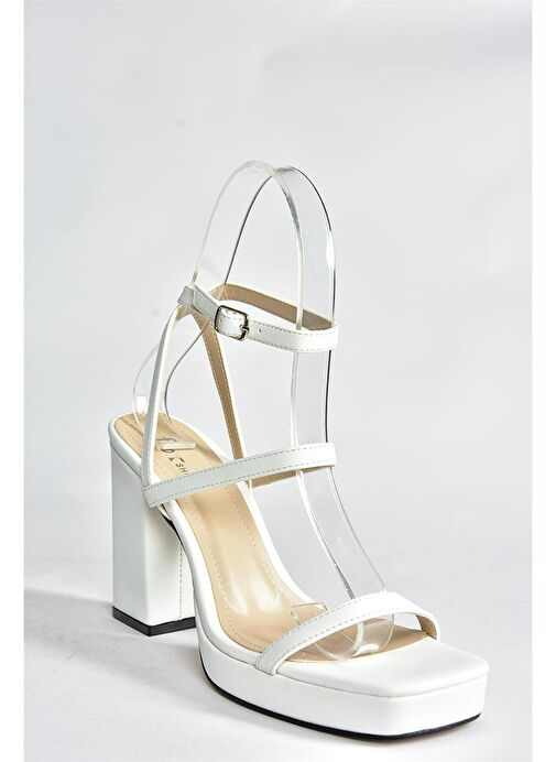 Fox Shoes Beyaz Kadın Topuklu Ayakkabı 8573 - Görsel 8