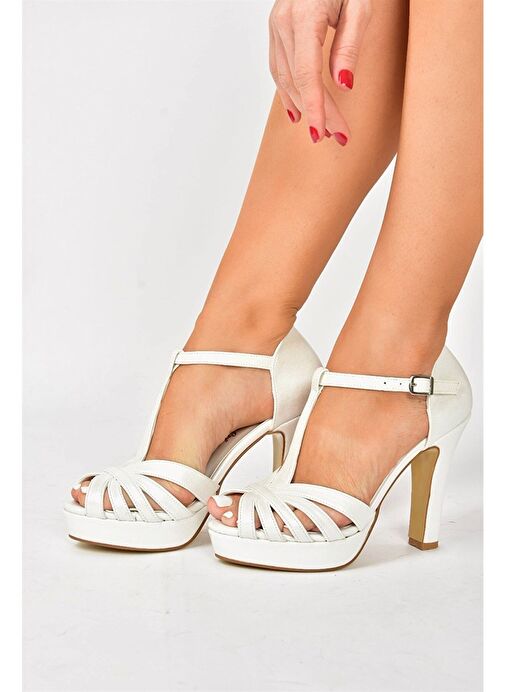 Sedef Platform Topuklu Kadın Ayakkabı M348010009 - Görsel 4