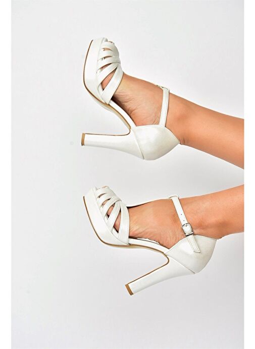 Sedef Platform Topuklu Kadın Ayakkabı M348010009 - Görsel 5