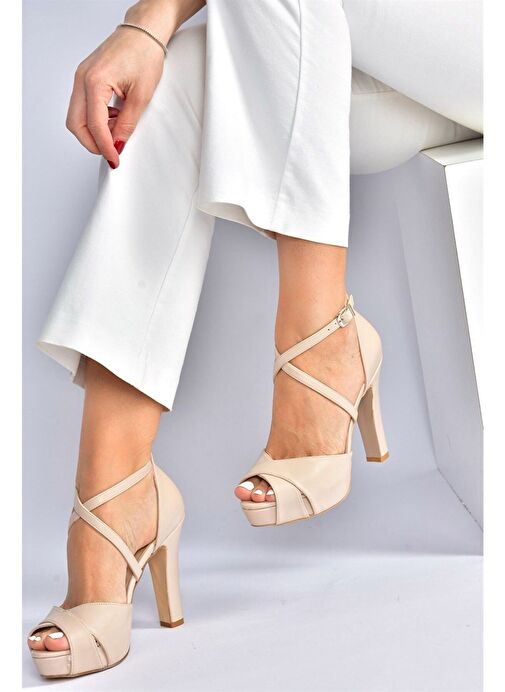 Ten Platform Kalın Topuklu Kadın Abiye Ayakkabı M348010209 - Görsel 2