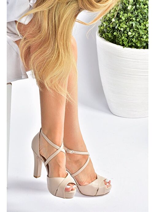 Ten Platform Kalın Topuklu Kadın Abiye Ayakkabı M348010209 - Görsel 4