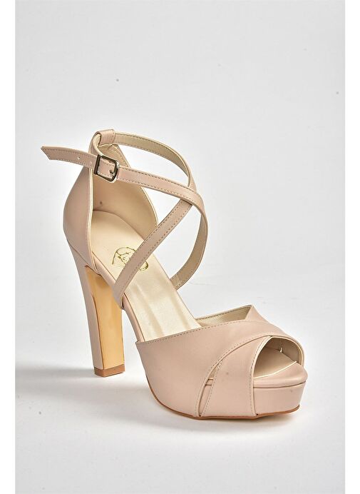 Ten Platform Kalın Topuklu Kadın Abiye Ayakkabı M348010209 - Görsel 8