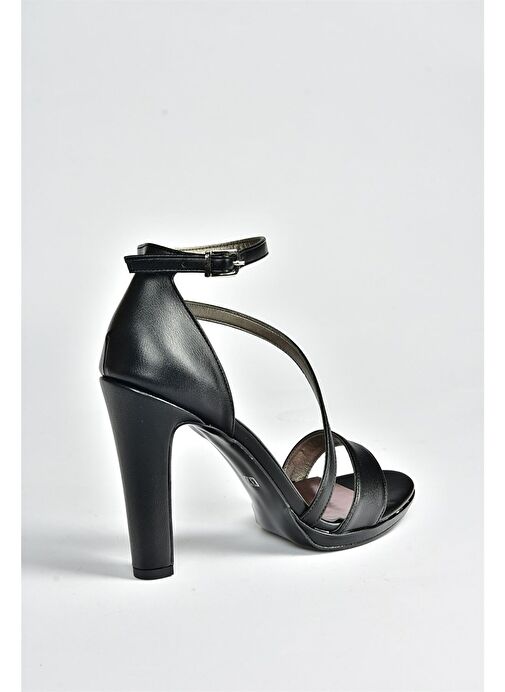 Siyah Kalın Topuklu Kadın Ayakkabı M348072209 - Görsel 7