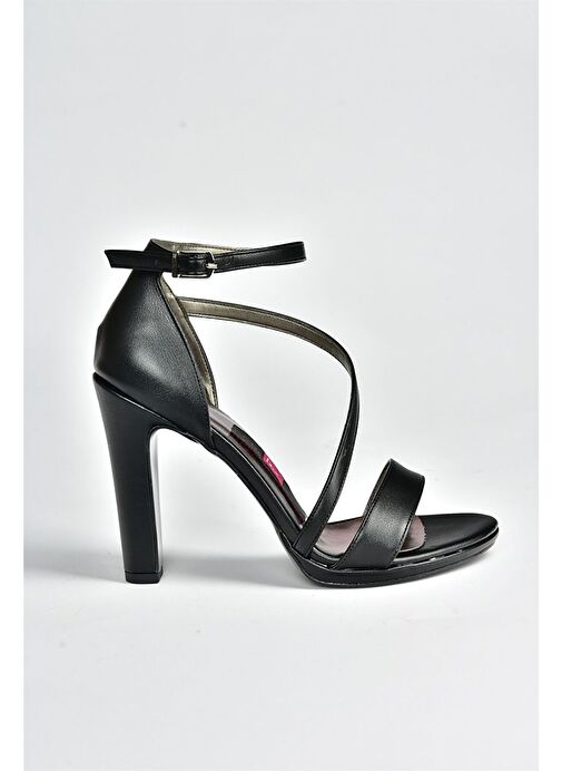 Siyah Kalın Topuklu Kadın Ayakkabı M348072209 - Görsel 8