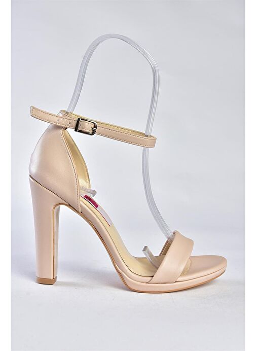 Ten Tek Bantlı Kalın Topuklu Kadın Ayakkabı M348072309 - Görsel 8