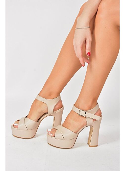 Ten Platform Topuklu Kadın Abiye Ayakkabı M348202409 - Görsel 2