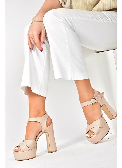 Ten Platform Topuklu Kadın Abiye Ayakkabı M348202409 - Görsel 3