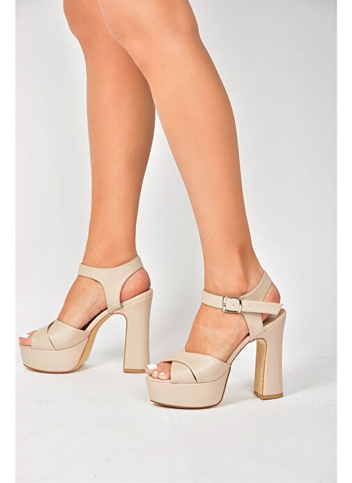 Ten Platform Topuklu Kadın Abiye Ayakkabı M348202409 - Görsel 6