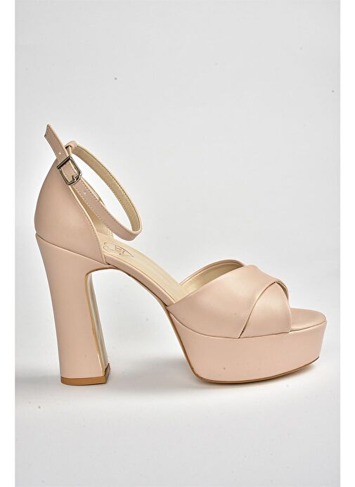 Ten Deri Platform Kalın Topuklu Abiye Ayakkabı M348202509 - Görsel 6