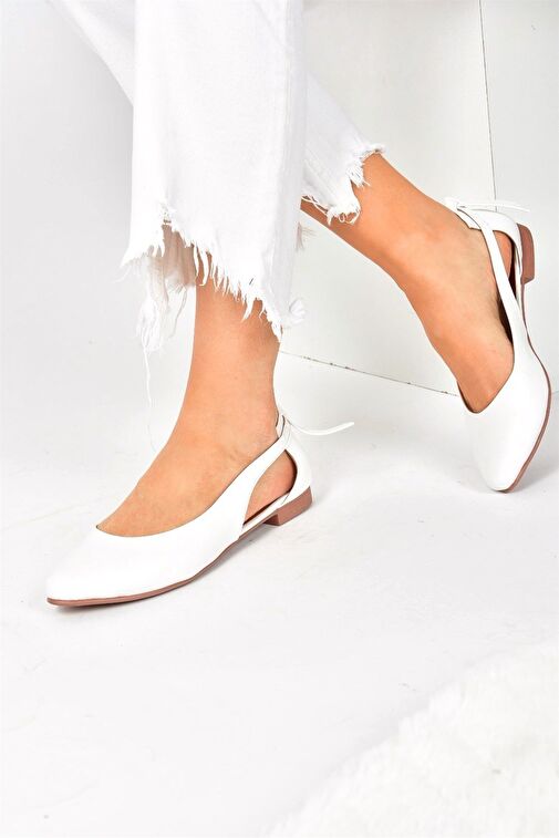 Fox Shoes Beyaz Kadın Babet 8549 - Görsel 2