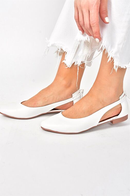 Fox Shoes Beyaz Kadın Babet 8549 - Görsel 3